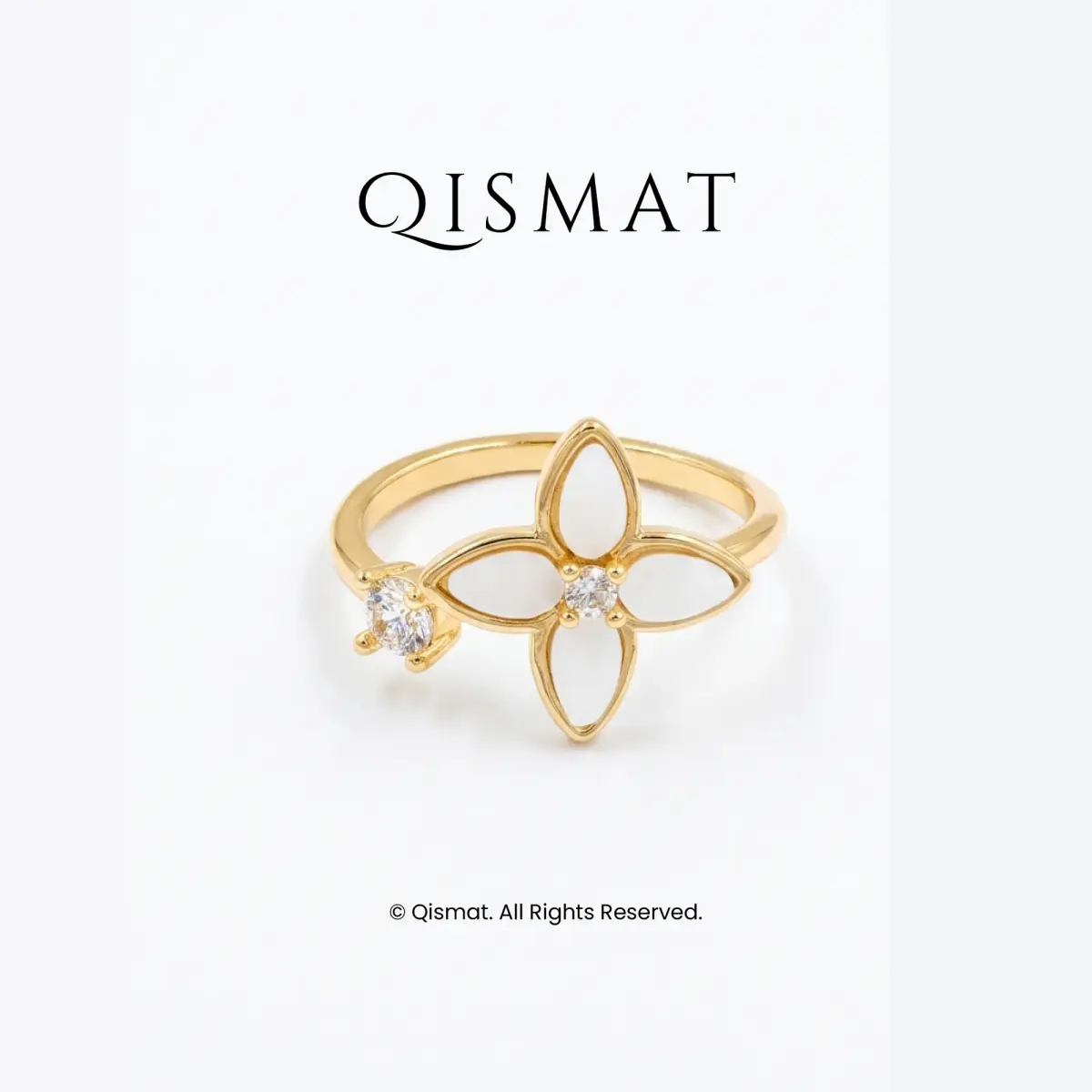 Pearl Bloom Open Ring