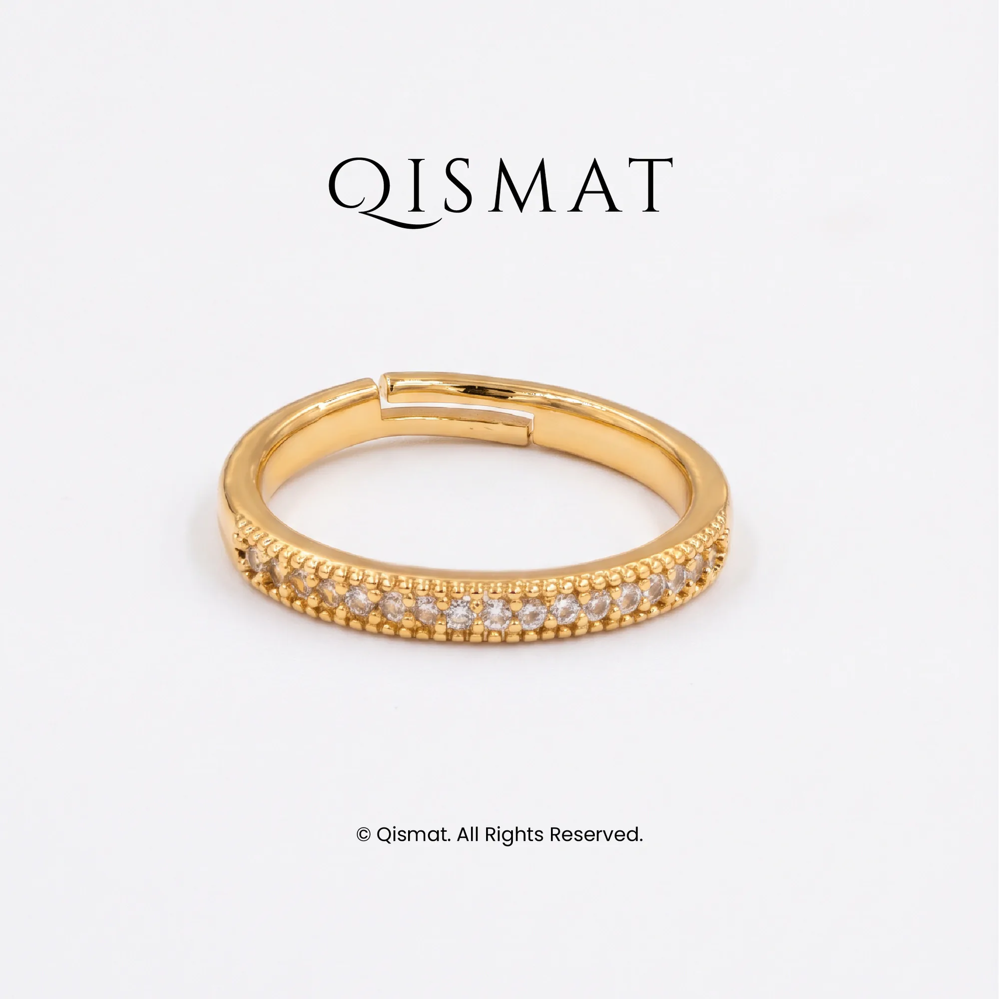 Gold Plated Pavé Band Ring