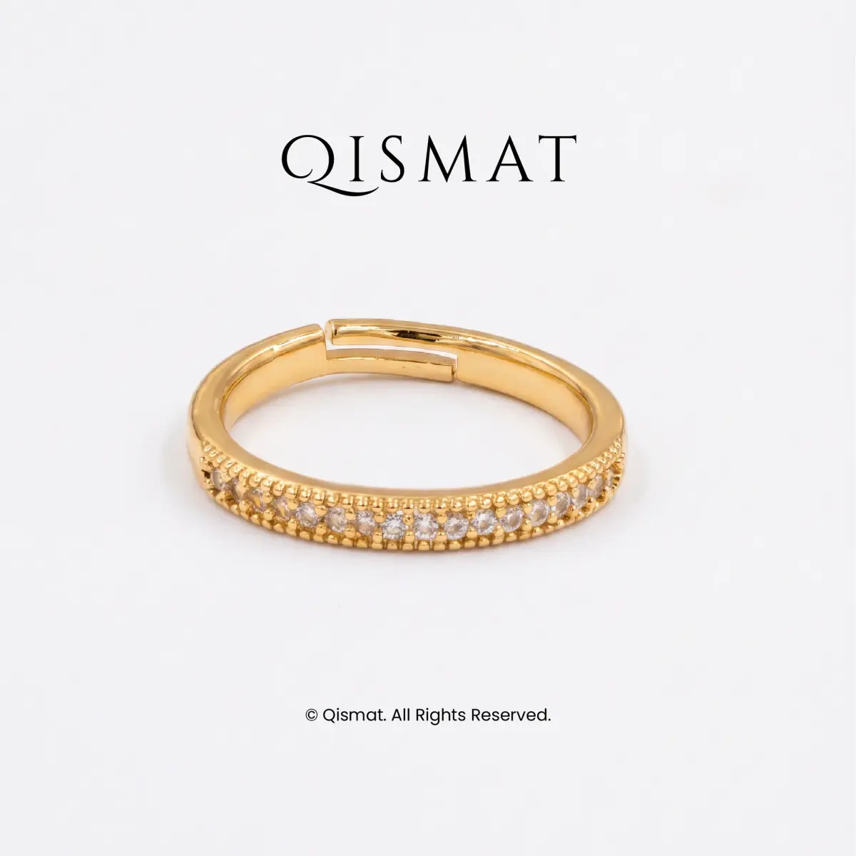 Gold Plated Pavé Band Ring