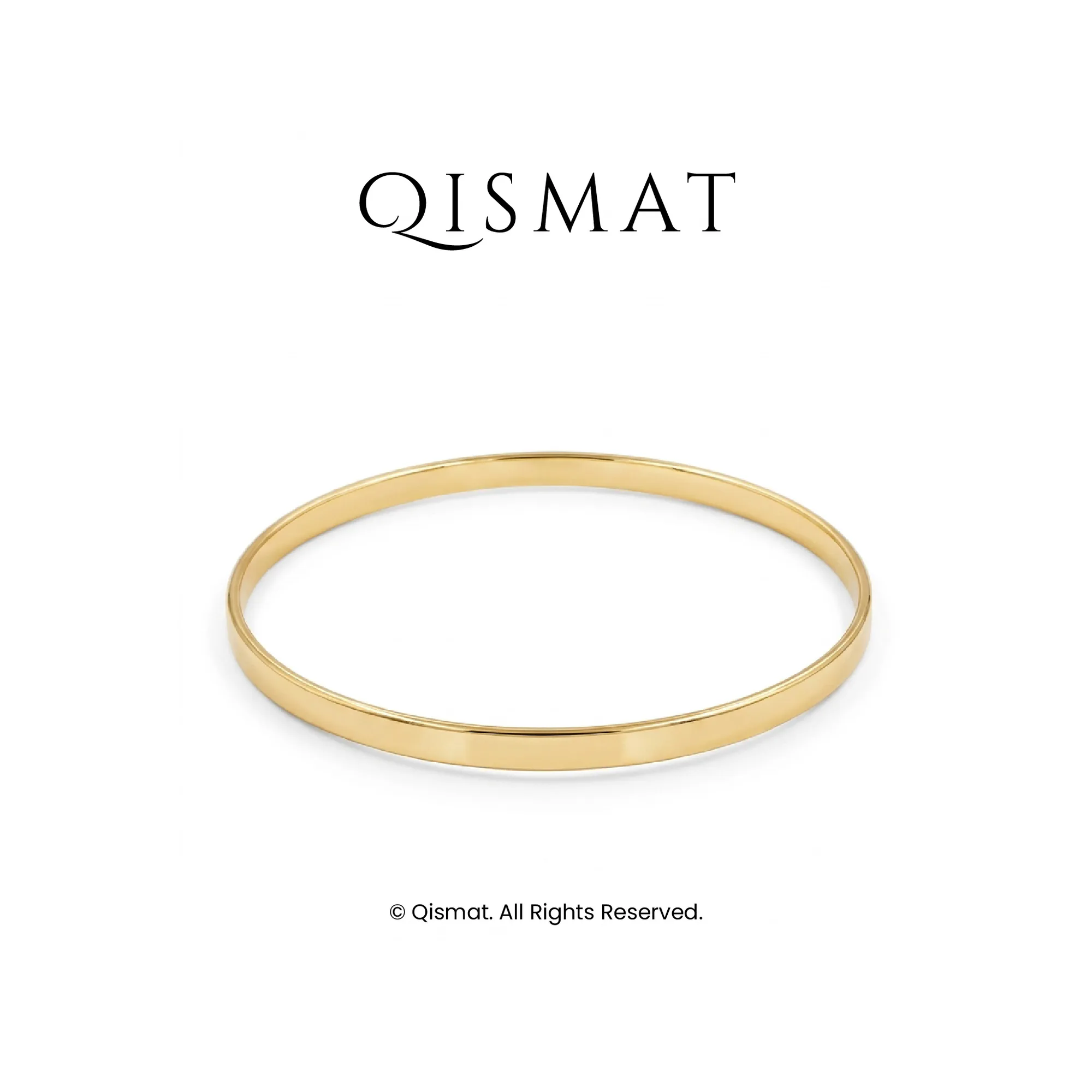 Classic Gold Plated Flat Bangle