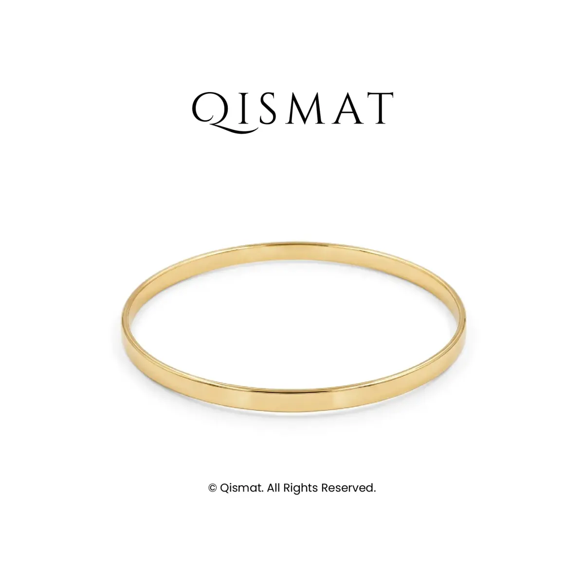 Classic Gold Plated Flat Bangle
